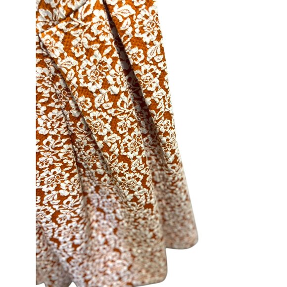 ModCloth Brocade Dress Orange Size 1X - Picture 9 of 13